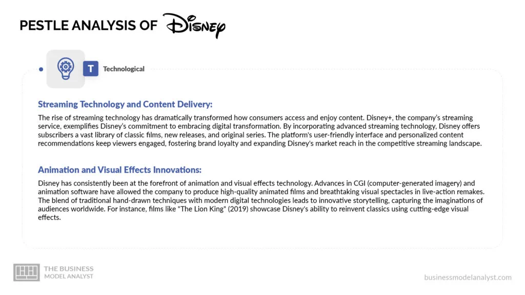 Disney Technological Factors - Disney PESTLE Analysis